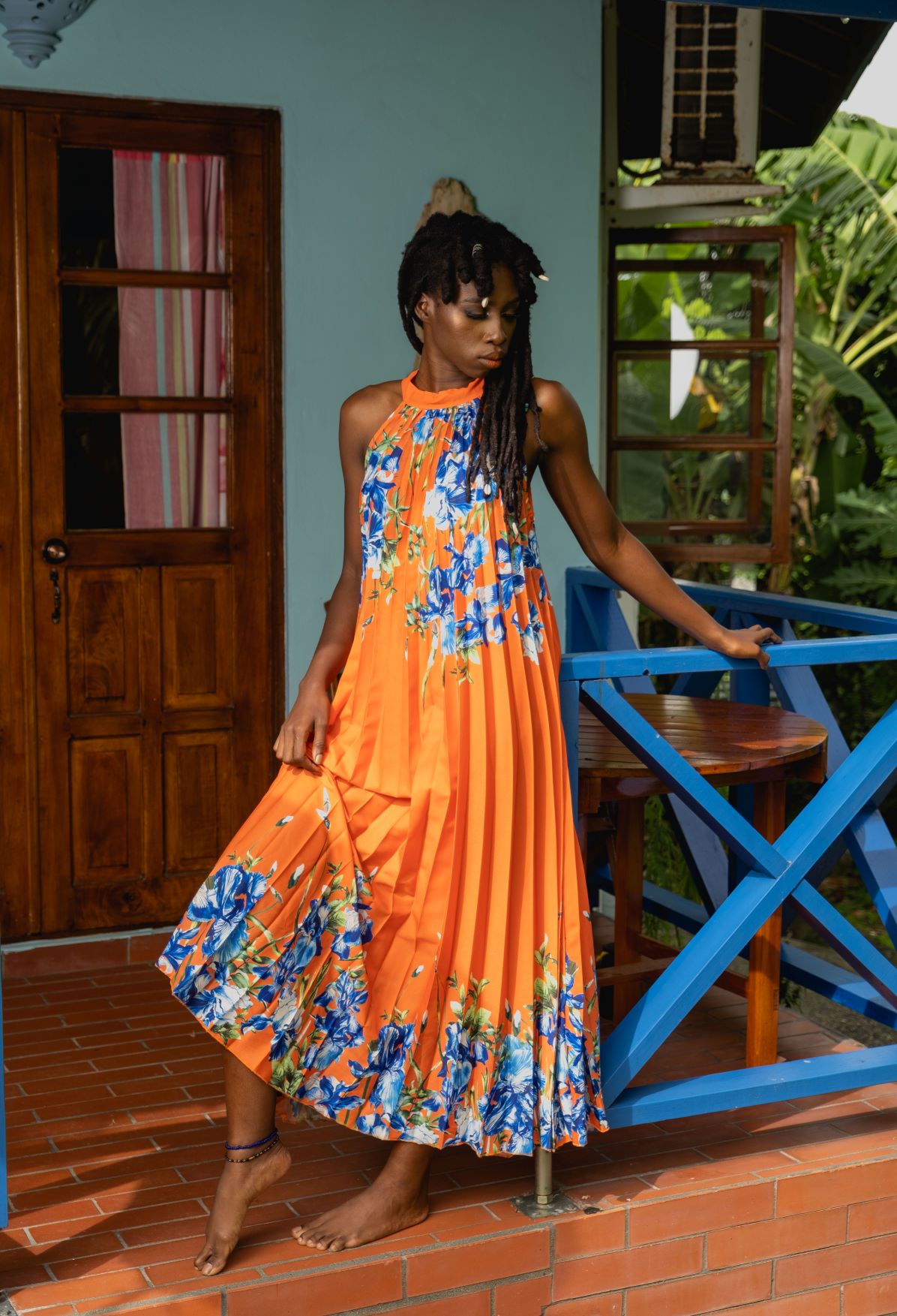 Feminine Florals | Maxi Dress | Orange