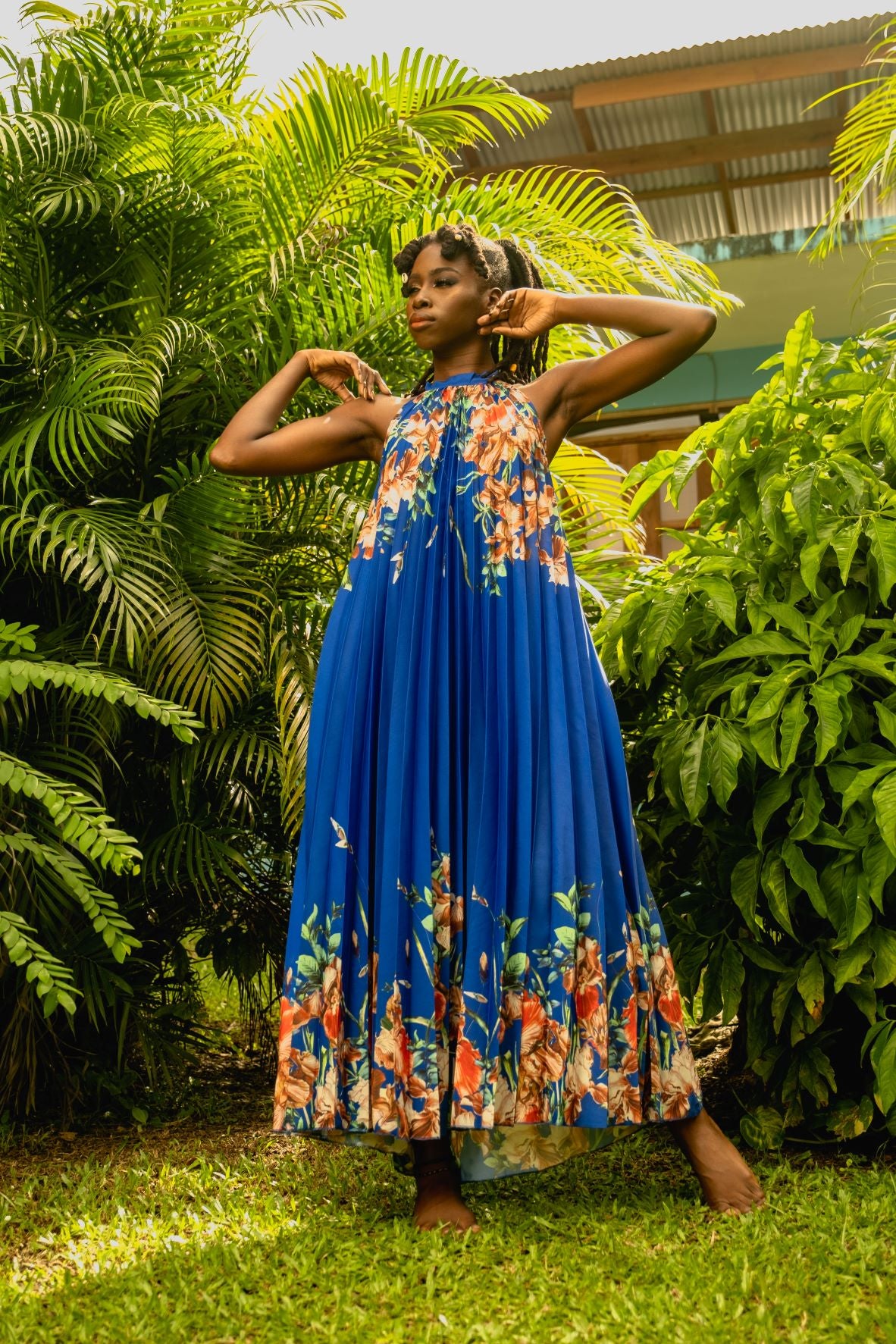 Feminine Florals | Maxi Dress | Blue